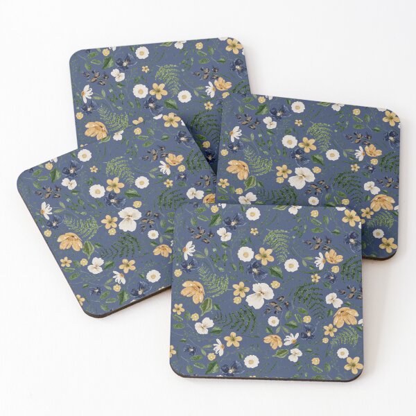 Item preview, Pressed flowers on Navy designed and sold by Harpley Design Studio.