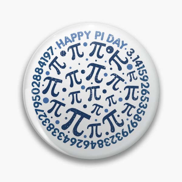 Item preview, "Happy Pi Day" - March 14th Distressed round Design with Math Pi Symbols and Numbers designed and sold by venomousvector.