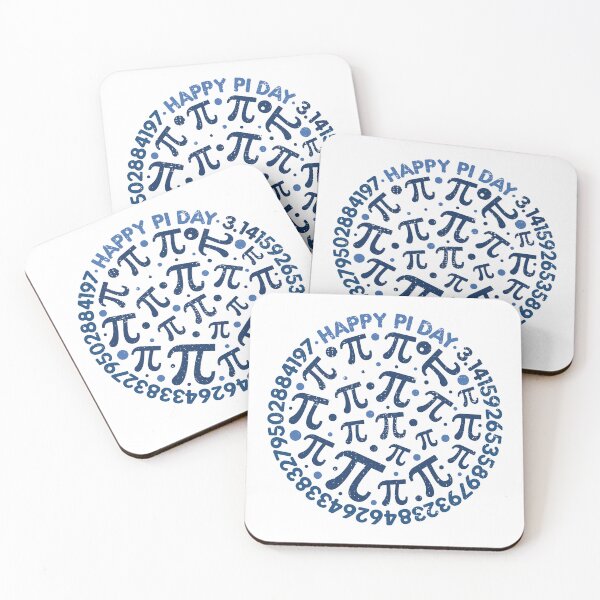 Item preview, "Happy Pi Day" - March 14th Distressed round Design with Math Pi Symbols and Numbers designed and sold by venomousvector.