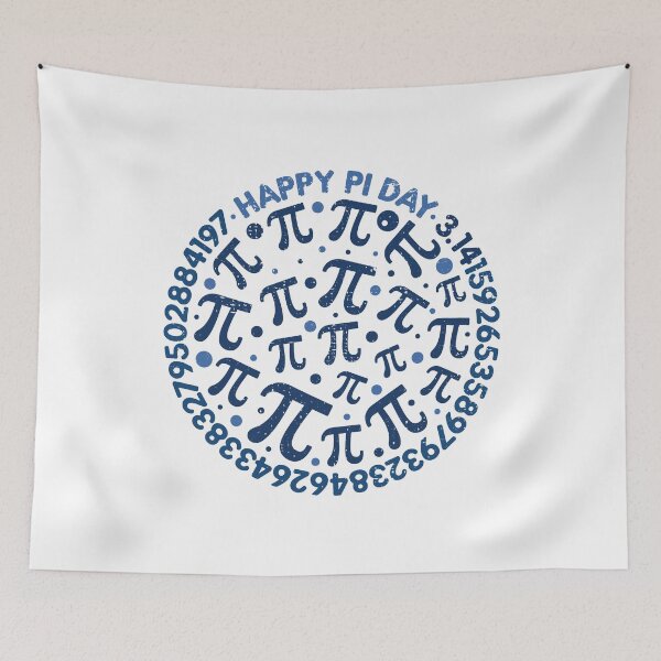 Item preview, "Happy Pi Day" - March 14th Distressed round Design with Math Pi Symbols and Numbers designed and sold by venomousvector.