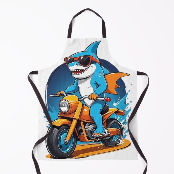 Item preview, Motorbike Riding Shark designed and sold by likbatonboot.