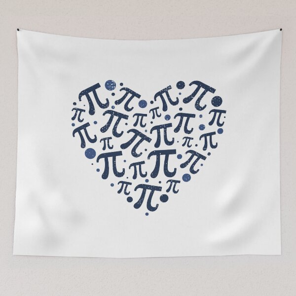 Item preview, PI signs Heart. March Fourteen Holiday Heart-Shaped Distressed Design designed and sold by venomousvector.