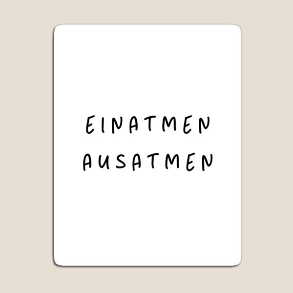 Item preview, Einatmen Ausatmen | Minimalist Style | Handwritten Font designed and sold by RM-Journey.