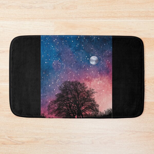 Item preview,  lone Tree in Spring Night Sky landscape with radiant moon in night Landscape with Constellations v.7 designed and sold by CosmicNook1.