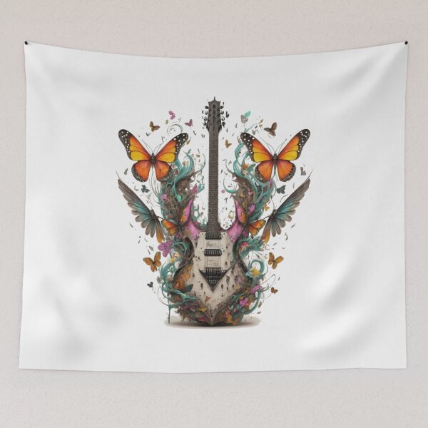 Item preview, guitar butterflies for guitarist designed and sold by unicornunicorn.