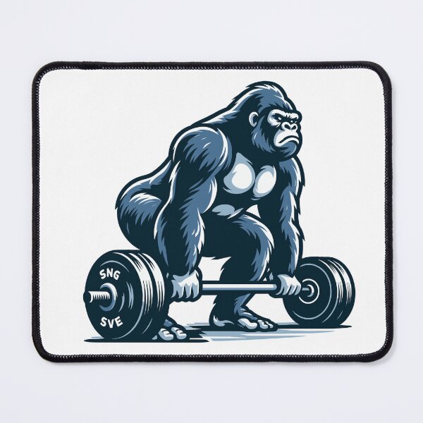 Item preview, Muscle and Might - Gorilla Powerlifting designed and sold by Apex-Ape.