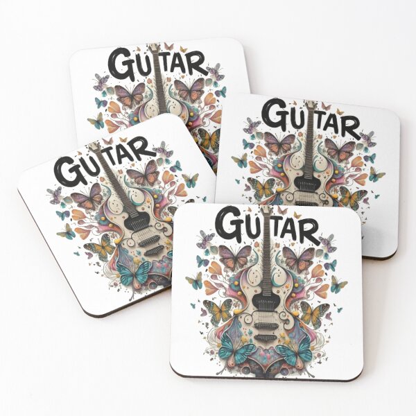 Item preview, guitar butterflies for guitarist designed and sold by unicornunicorn.