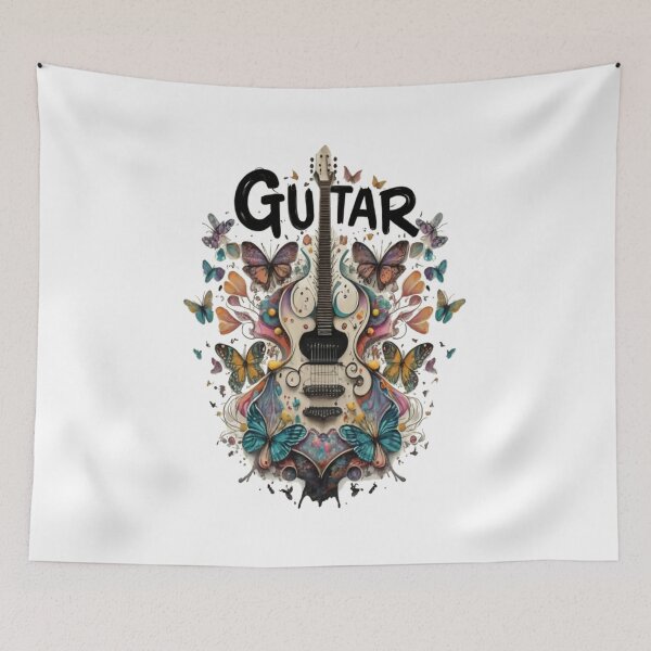 Item preview, guitar butterflies for guitarist designed and sold by unicornunicorn.