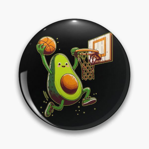 Item preview, Cute Kawaii Avocado Fruit Basketball designed and sold by TomFrontierArt.