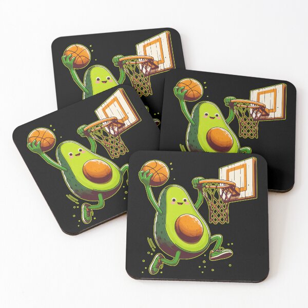 Item preview, Cute Kawaii Avocado Fruit Basketball designed and sold by TomFrontierArt.