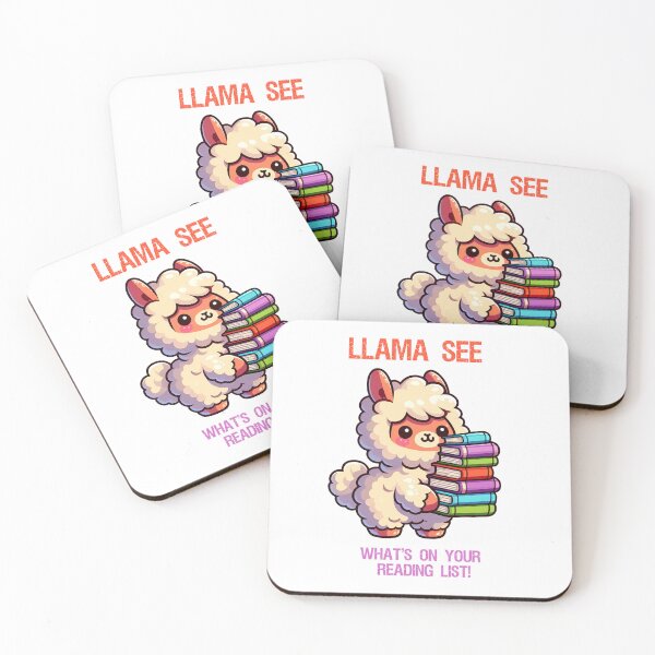 Item preview, Llama holding stock pile of books designed and sold by Irbisinthebox.