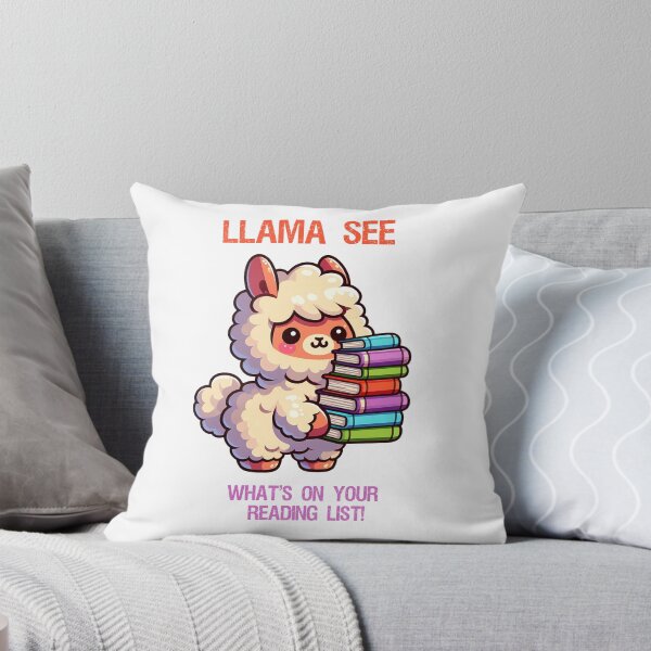 Item preview, Llama holding stock pile of books designed and sold by Irbisinthebox.