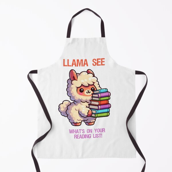 Item preview, Llama holding stock pile of books designed and sold by Irbisinthebox.