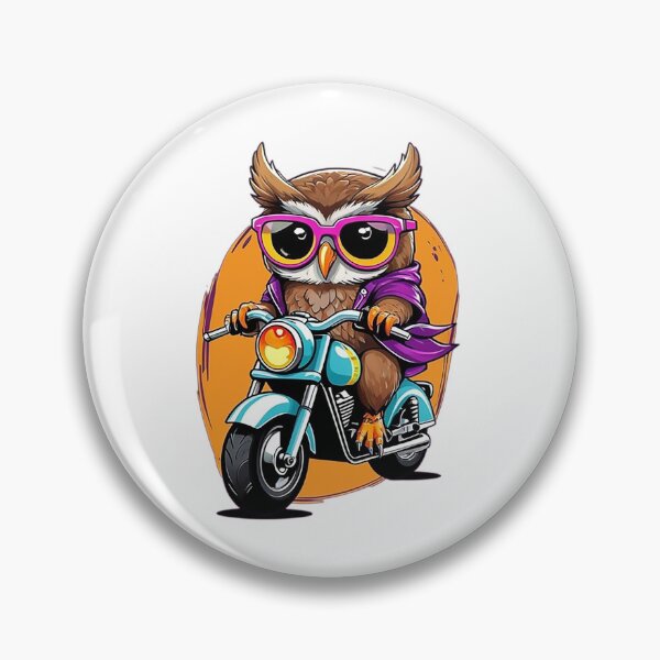 Item preview, Motorbike Riding Owl designed and sold by likbatonboot.