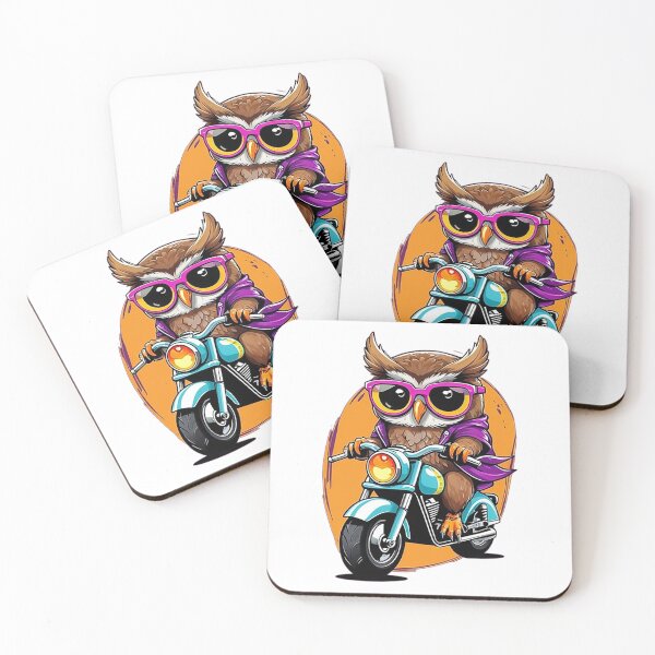 Item preview, Motorbike Riding Owl designed and sold by likbatonboot.