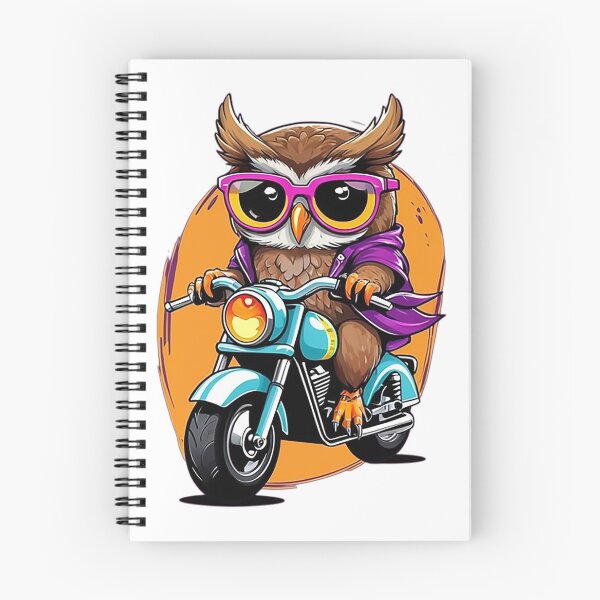 Item preview, Motorbike Riding Owl designed and sold by likbatonboot.
