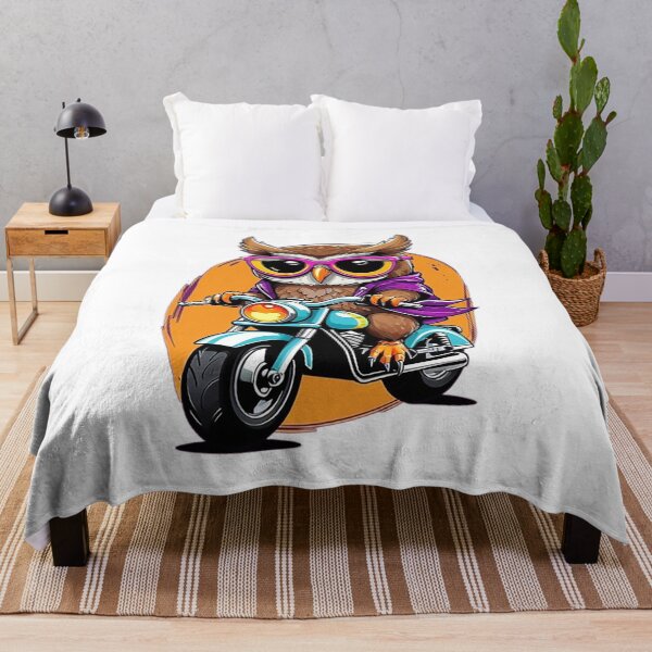 Item preview, Motorbike Riding Owl designed and sold by likbatonboot.