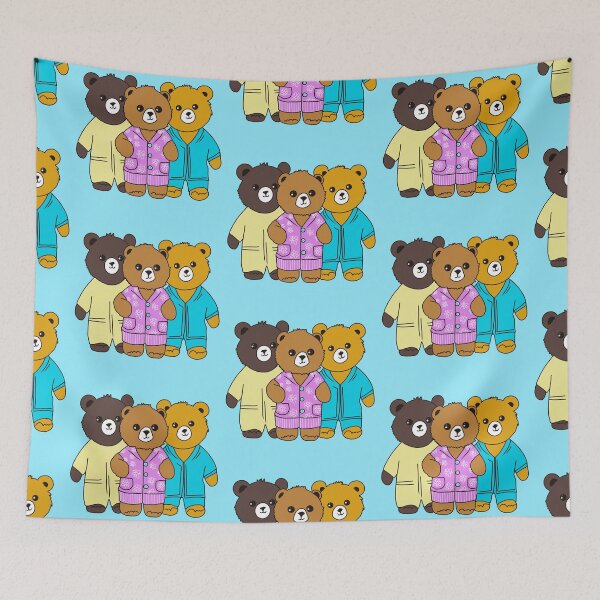 Item preview, Three teddies in pyjamas  designed and sold by Flowersonstuff.