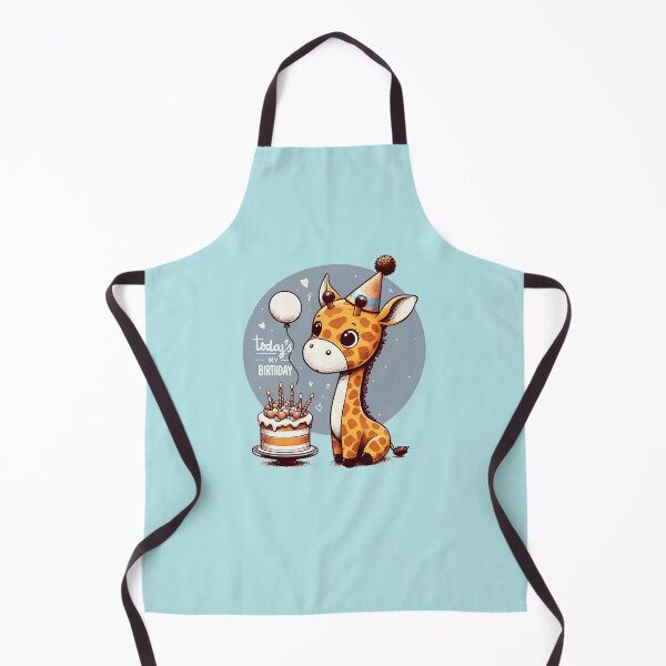 Item preview, Kawaii Giraffe Today Is My Birthday Party designed and sold by TomFrontierArt.