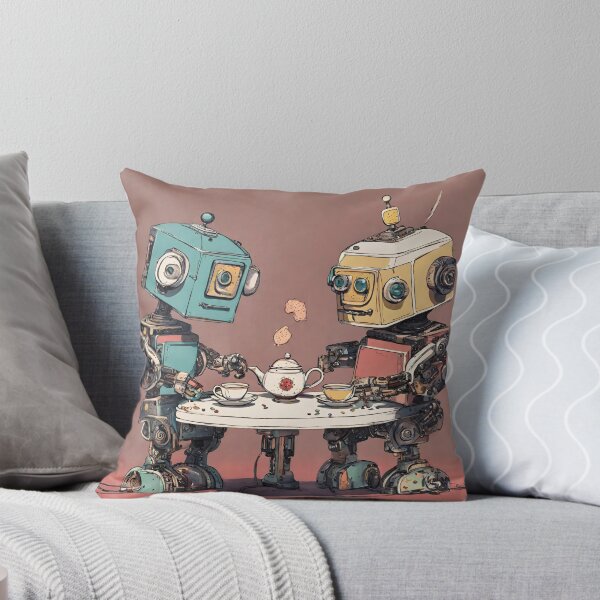 Item preview, Two Robots having a tea party designed and sold by tetisola.