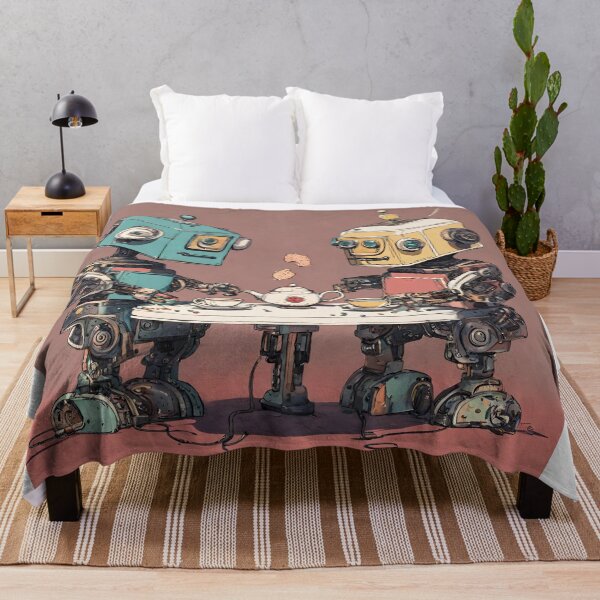 Item preview, Two Robots having a tea party designed and sold by tetisola.