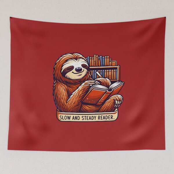 Item preview, Sloth with a book designed and sold by Irbisinthebox.
