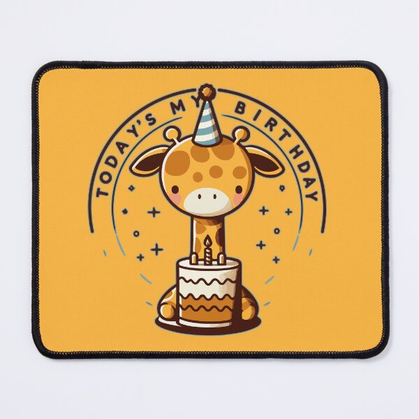 Item preview, Kawaii Giraffe Today Is My Birthday Party designed and sold by TomFrontierArt.