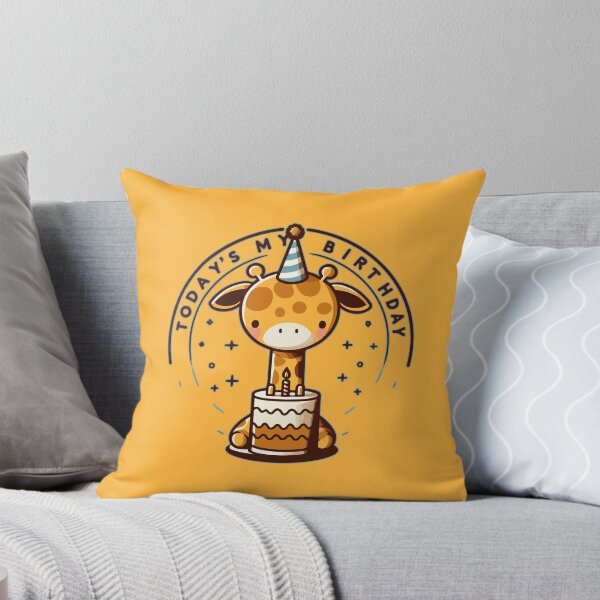Item preview, Kawaii Giraffe Today Is My Birthday Party designed and sold by TomFrontierArt.