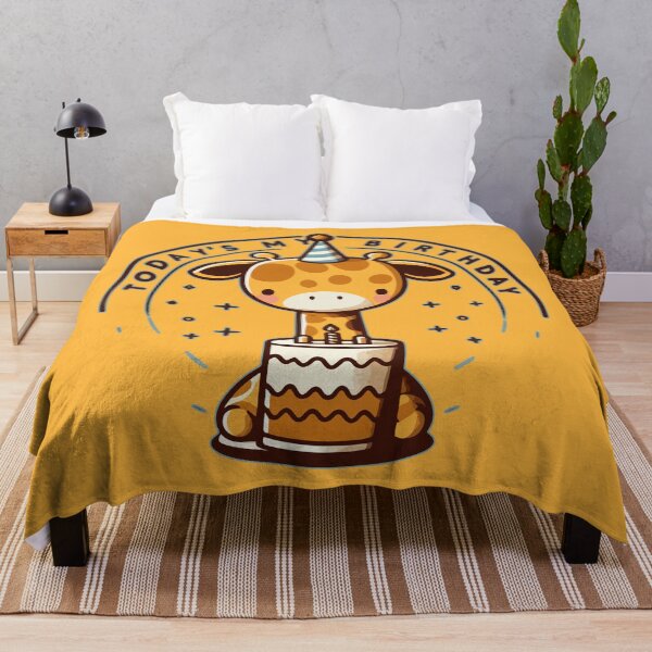 Item preview, Kawaii Giraffe Today Is My Birthday Party designed and sold by TomFrontierArt.
