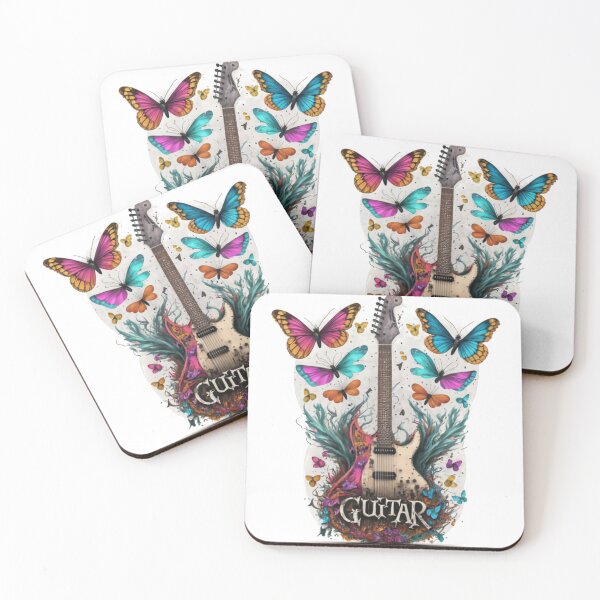Item preview, guitar butterflies for guitarist designed and sold by unicornunicorn.