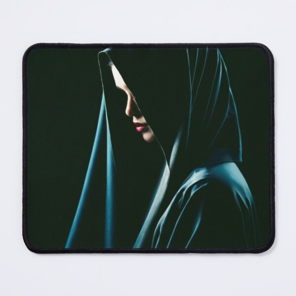 Item preview, women looking up with a cloth sheet over their head, closeup shot designed and sold by aipaint.
