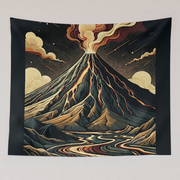 Item preview, Volcanic Majesty: Swirling Lava Graphic Art designed and sold by Amanda-S-Olsen.