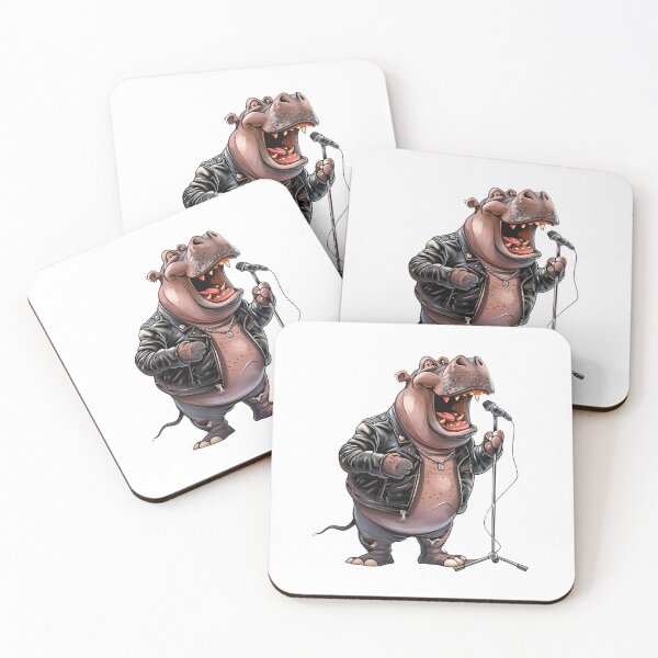Item preview, Hippo singing karaoke in a leather jacket designed and sold by Chugai.