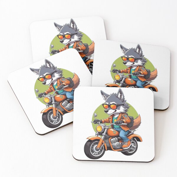 Item preview, Motorbike Riding Wolf designed and sold by likbatonboot.