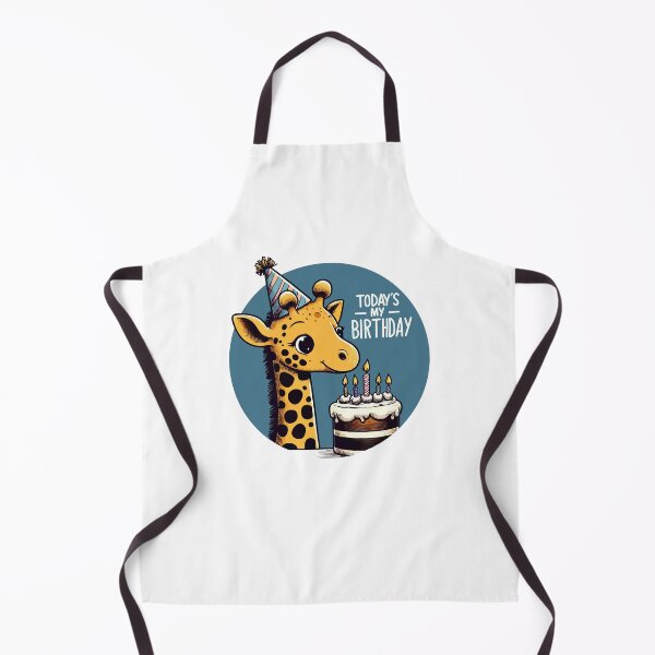 Item preview, Kawaii Giraffe Today Is My Birthday Party designed and sold by TomFrontierArt.