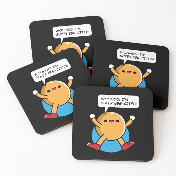 Item preview, Egg-Cited! Hilarious Pun designed and sold by ZenReiArt.