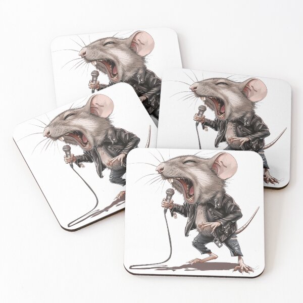 Item preview, Rat singing karaoke in a leather jacket designed and sold by Chugai.