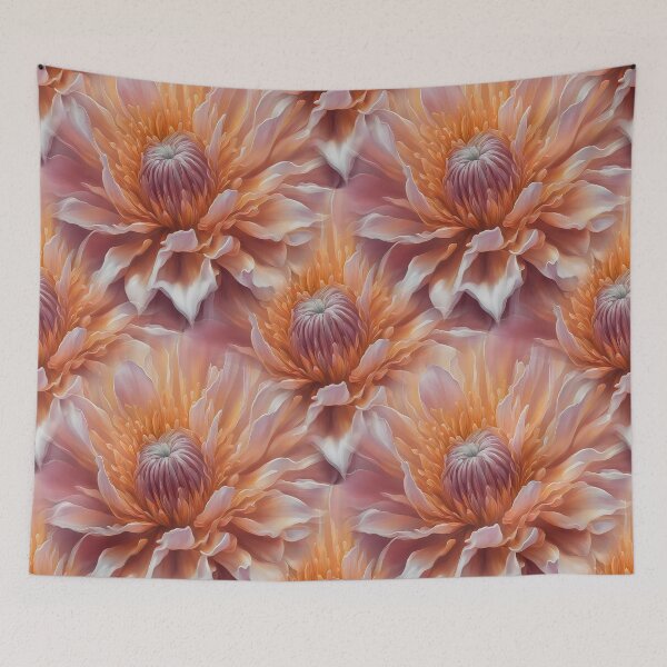 Item preview, Abstract Floral Pattern with Vibrant Orange Blossoms designed and sold by Rostislav Bouda.