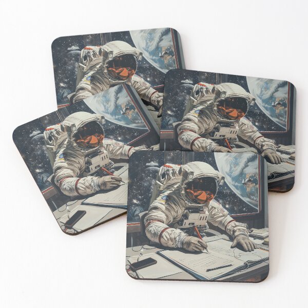 Item preview, Astronaut doing paperwork designed and sold by AIEverything.