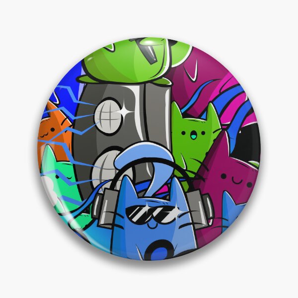 Item preview, Voice Activated - Kawaii doodle cats - abstract art designed and sold by SpartanDStore.