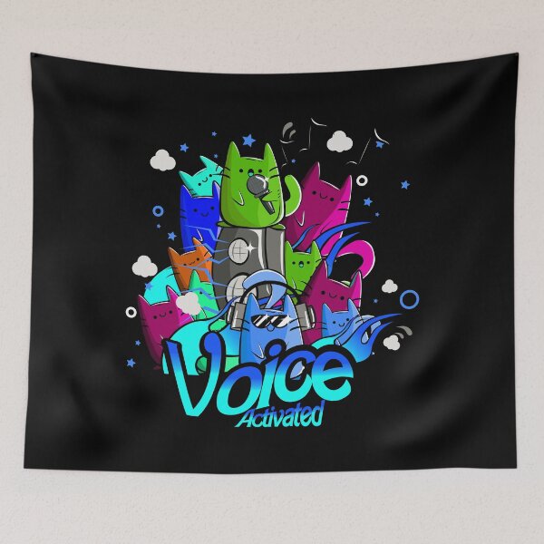 Item preview, Voice Activated - Kawaii doodle cats - abstract art designed and sold by ZenReiArt.