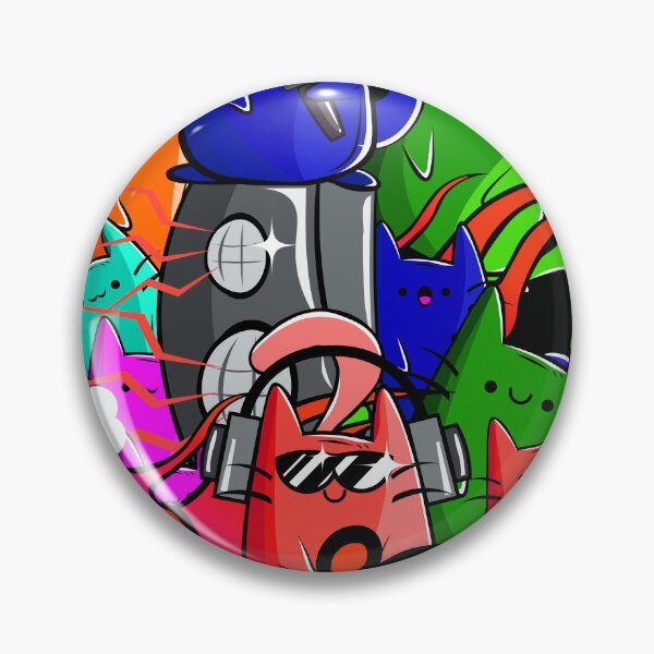 Item preview, Voice Activated - Kawaii doodle cats - abstract art designed and sold by SpartanDStore.
