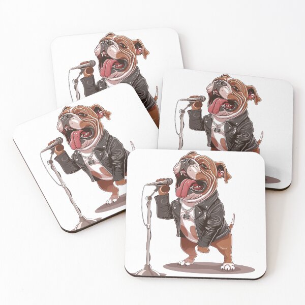 Item preview, Dog singing karaoke in a leather jacket designed and sold by Chugai.