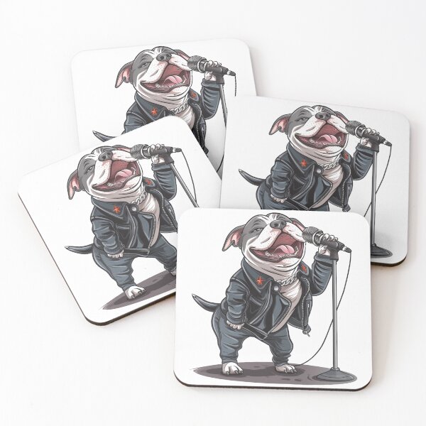 Item preview, Dog singing karaoke in a leather jacket designed and sold by Chugai.