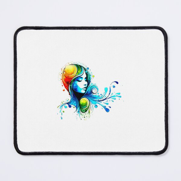 Item preview, beautiful woman in bright colors, water and waves designed and sold by Artis-t-fun.