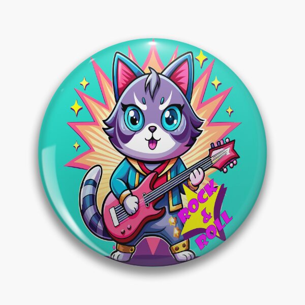 Item preview, Serenata de rock & roll de gatos kawaii designed and sold by AgarutanPrint.