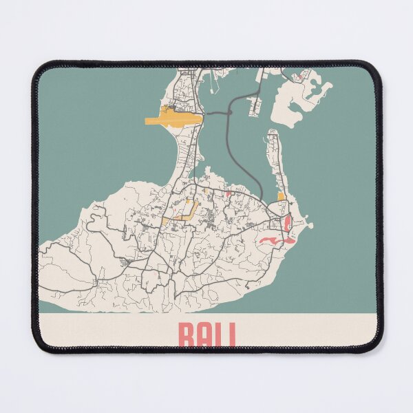 Item preview, Bali City Map Chalk Retro City Map Poster designed and sold by Peek-Designs.