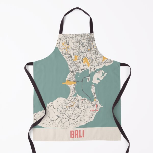 Item preview, Bali City Map Chalk Retro City Map Poster designed and sold by Peek-Designs.