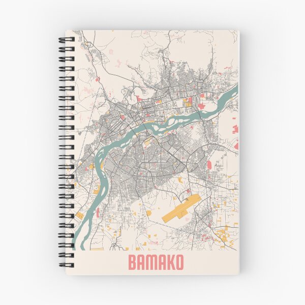 Item preview, Bamako City Map Chalk Retro City Map Poster designed and sold by Peek-Designs.