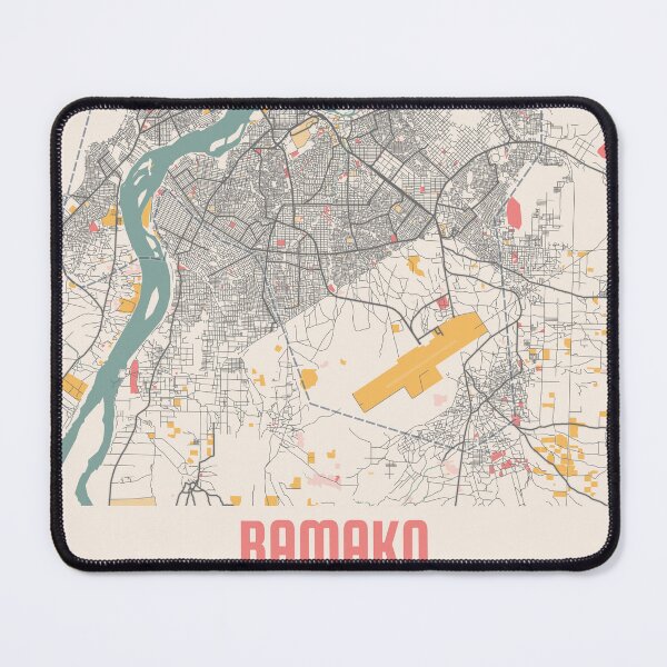 Item preview, Bamako City Map Chalk Retro City Map Poster designed and sold by Peek-Designs.